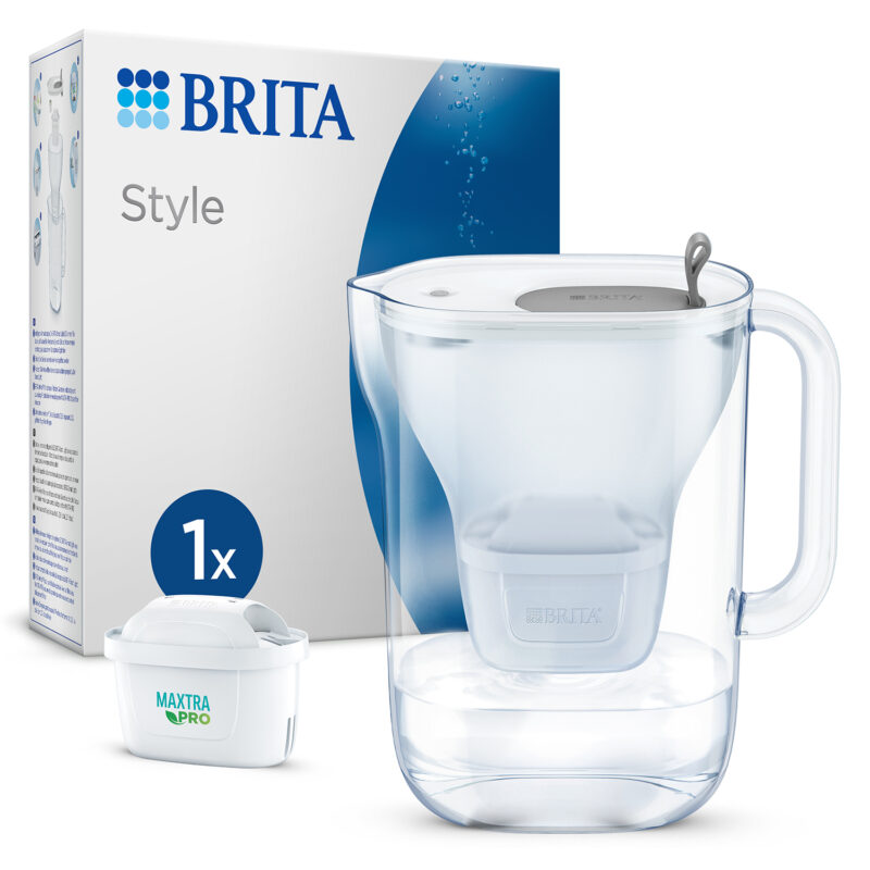 BRITA STYLE siva, vrč za filtriranje vode 2,4 L